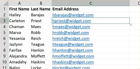 email addresses list